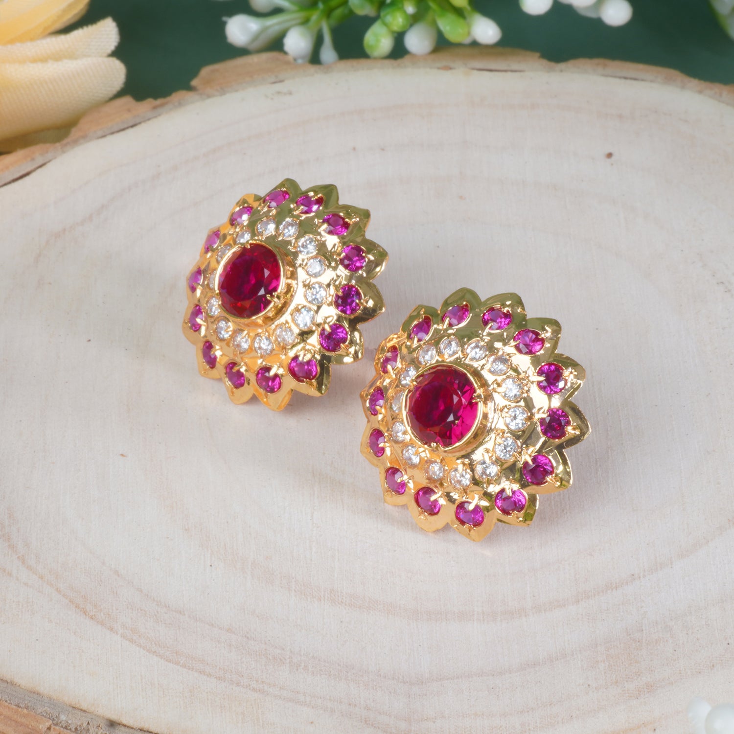 Gold Plated HandSet Karwari Gol Earrings