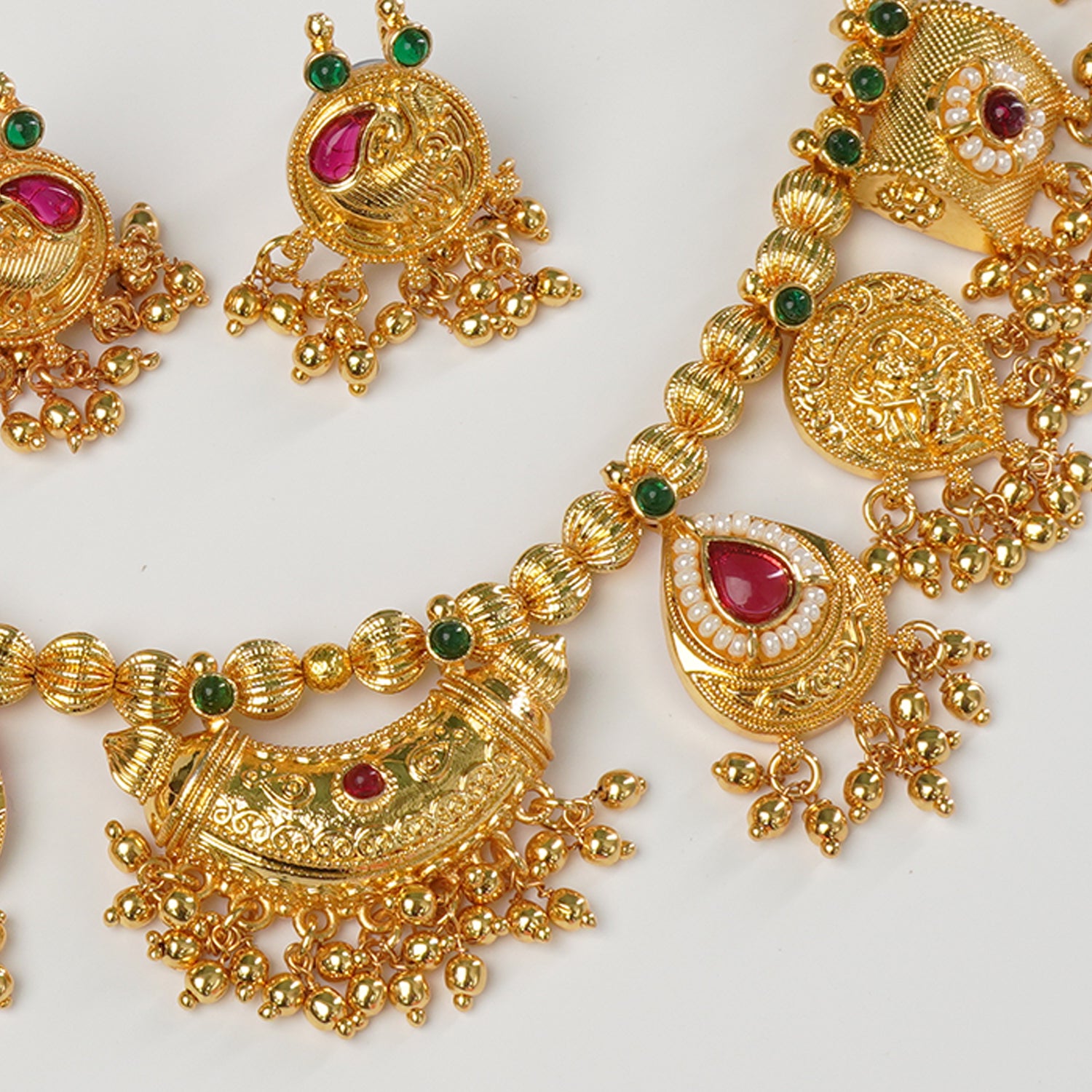 Gold Plated Premium Regal Kashi Haar Chandrakor Pendant