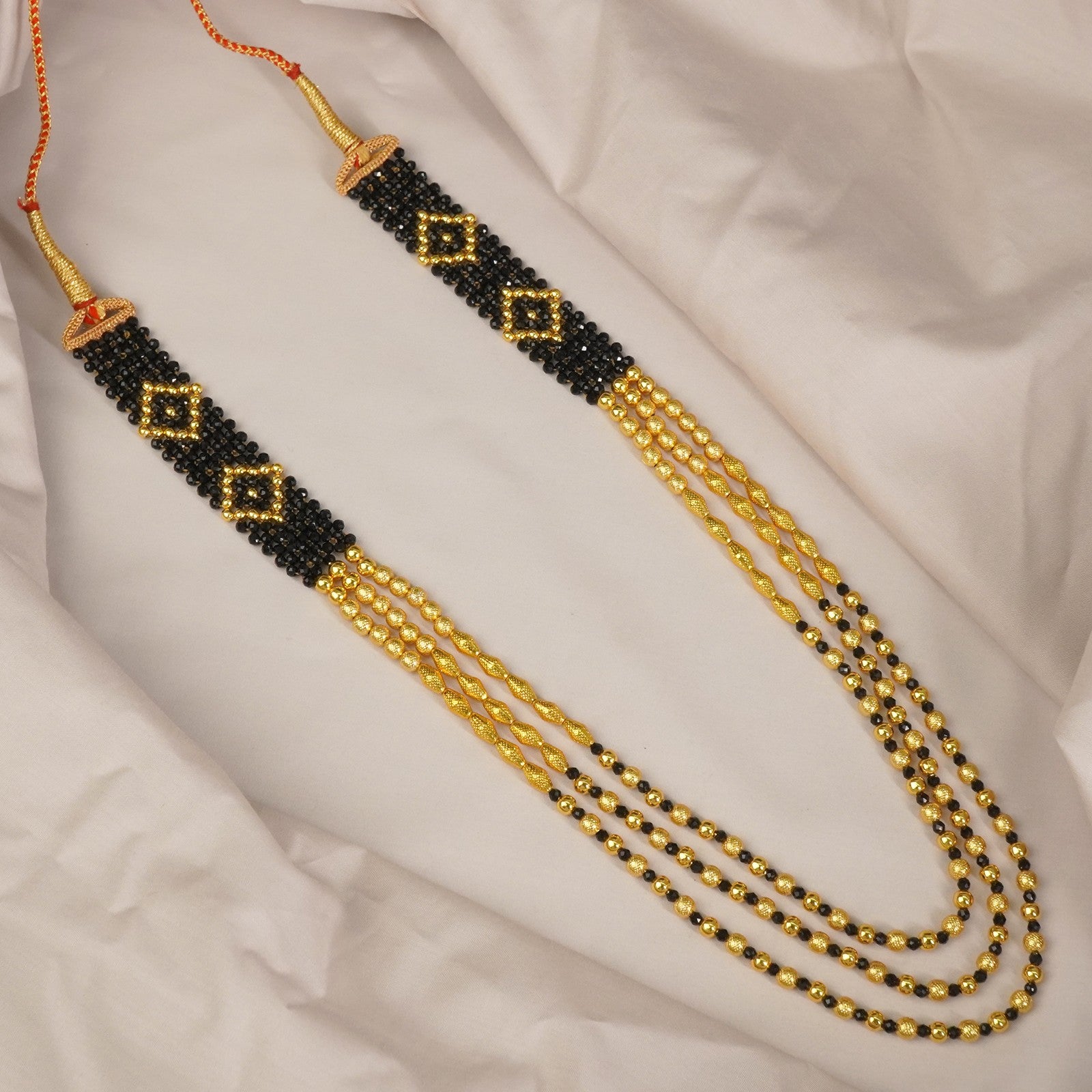 Kolhapuri Dholki Beads Necklace Design black