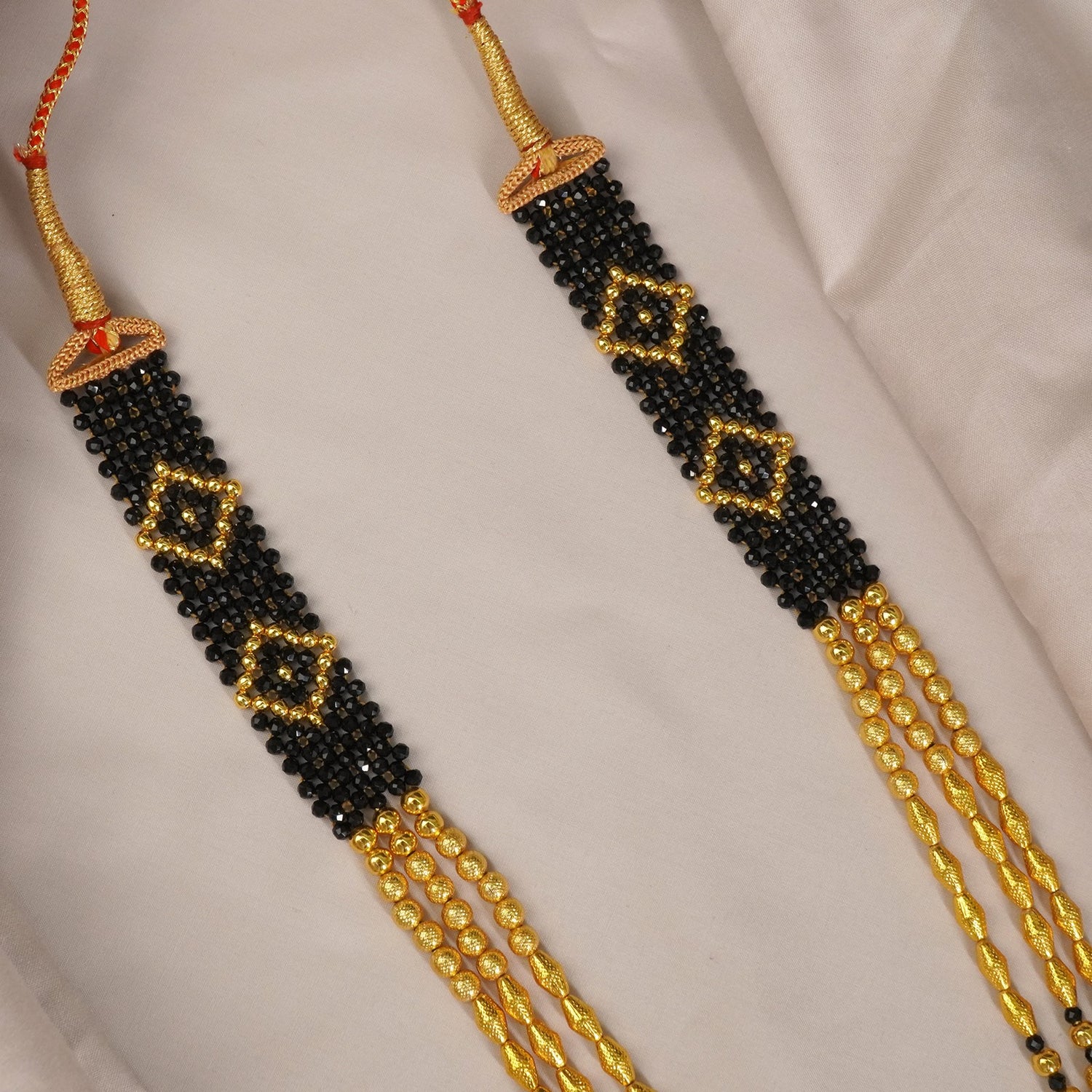 Kolhapuri Dholki Beads Necklace Design black