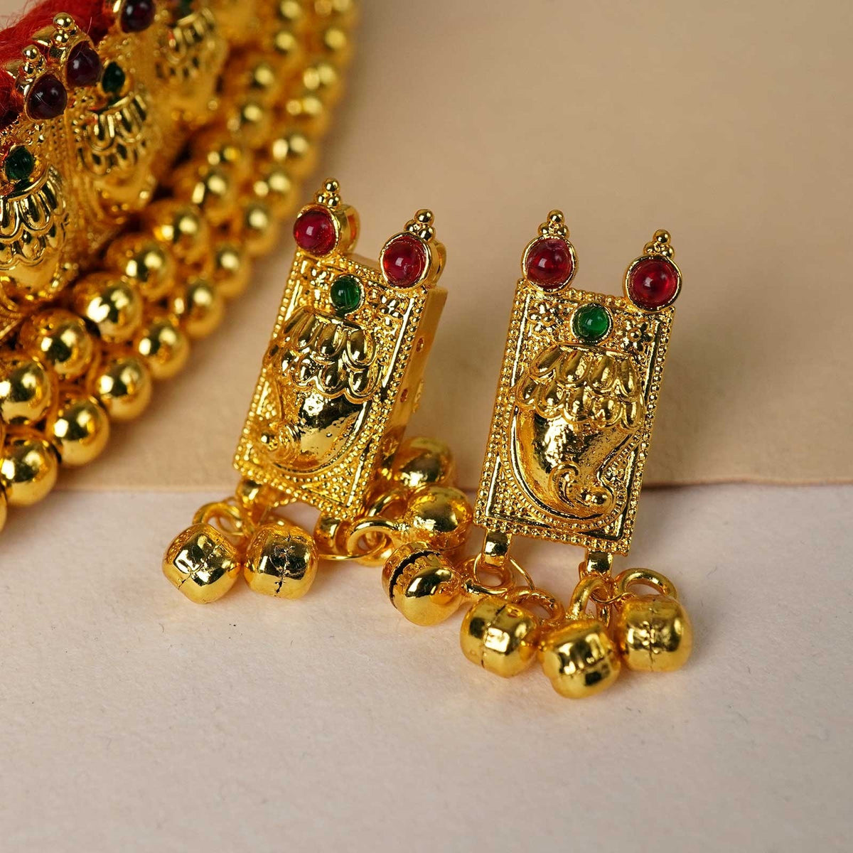 Kolhapuri mango earrings