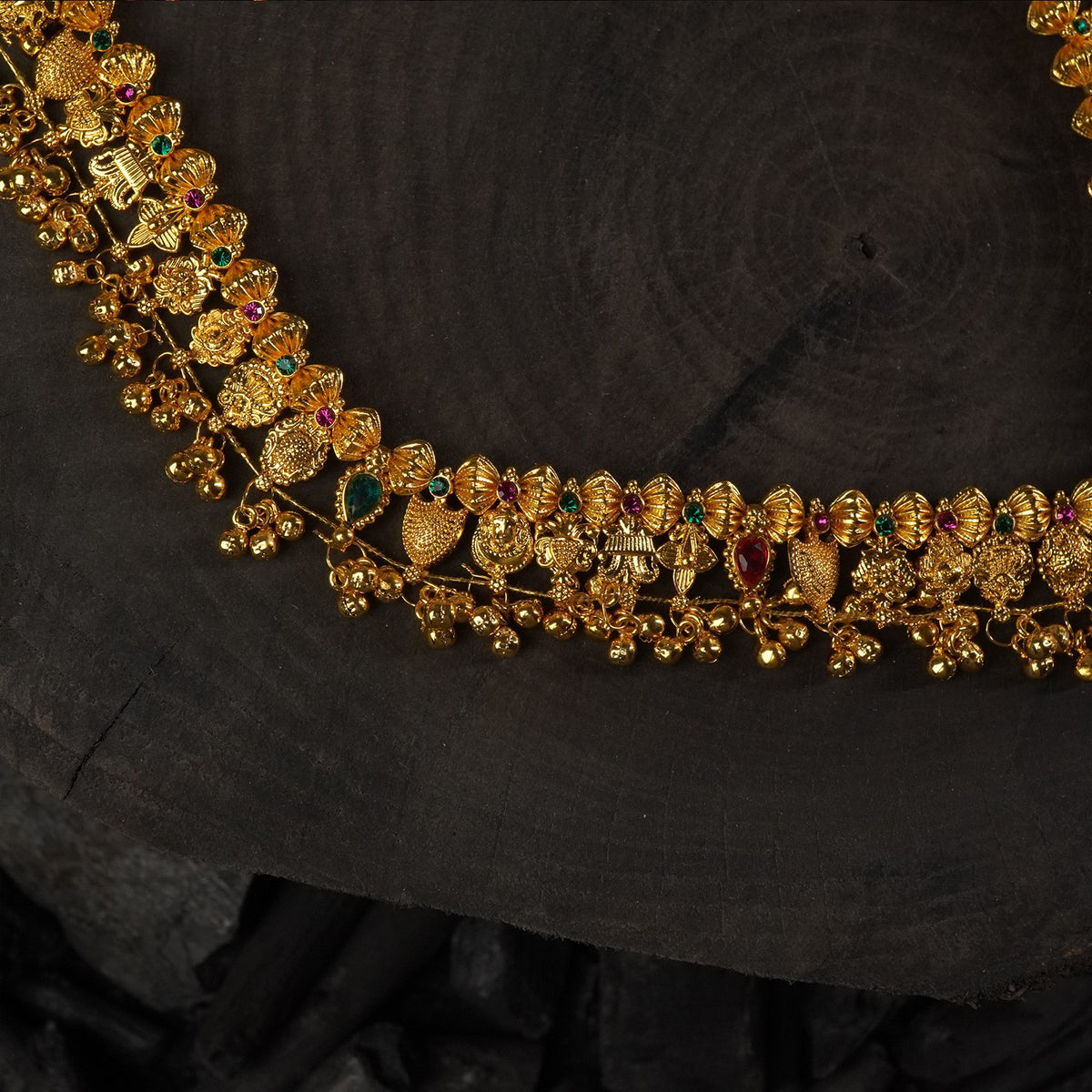 gold plated kolhapuri saaj design