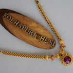 Kolhapuri thushi broad stone mani 16mm Saaj pendal