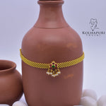 Kolhapuri thushi choker patta guttapusalu pendant