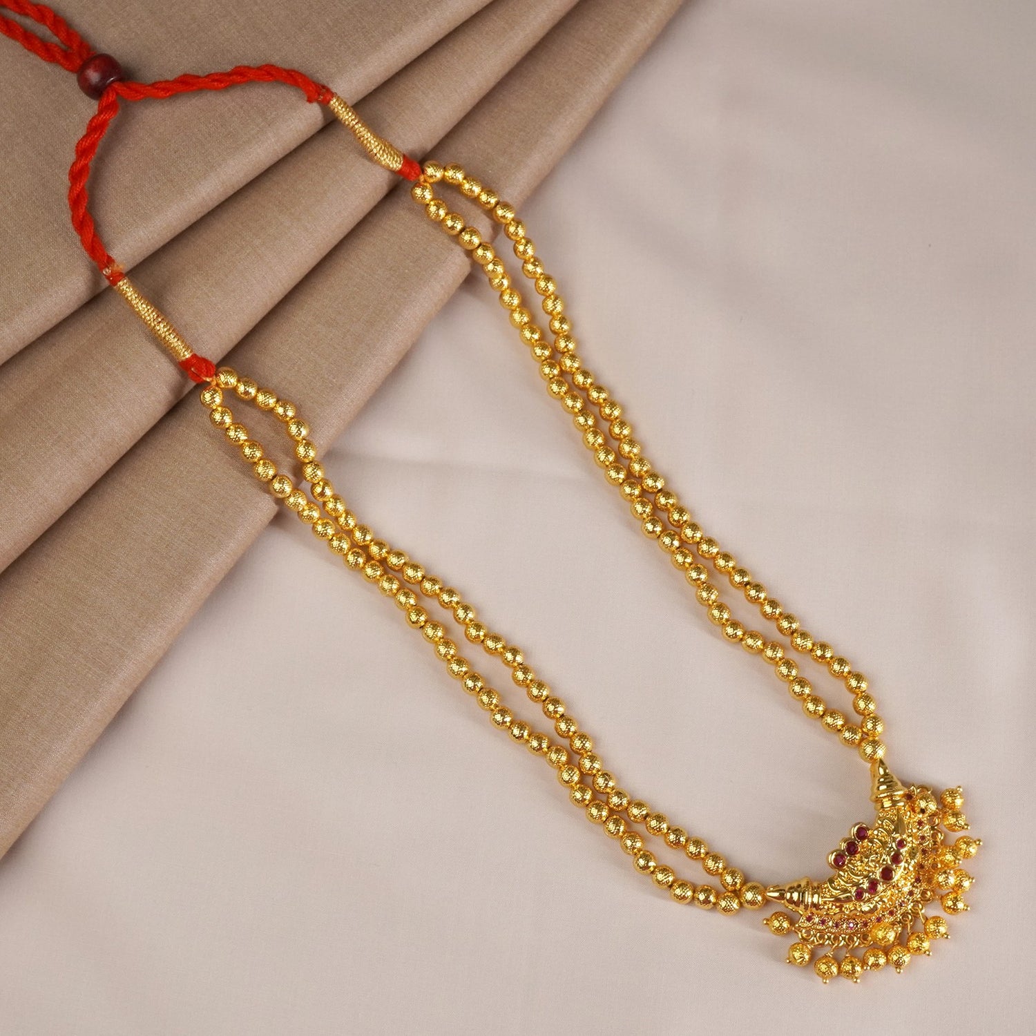 Kolhapuri traditional haar chandrakor pendant