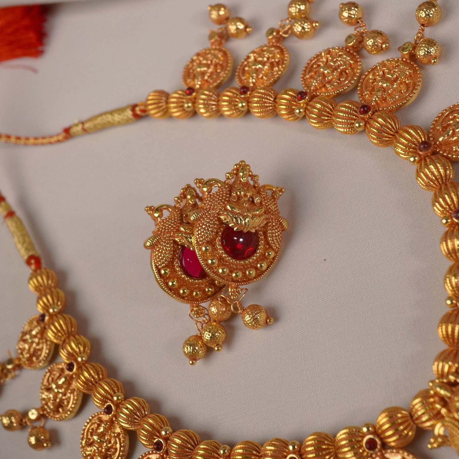 Maharashtrian Necklace Gheru finish Laxmi haar