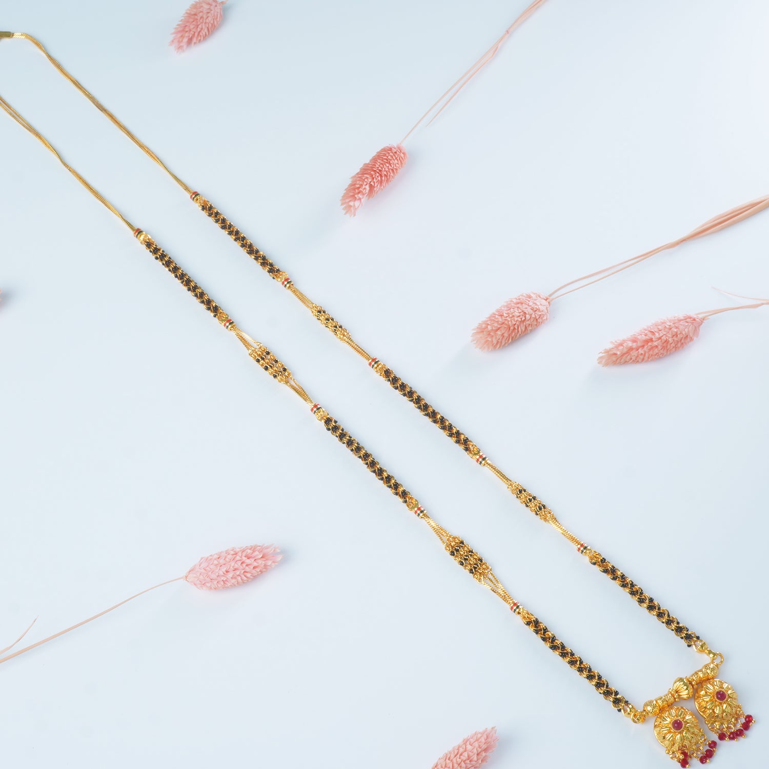 Buy Online 30 Inch One Gram Chain Mangalsutra Design With Fancy Vati Pendant