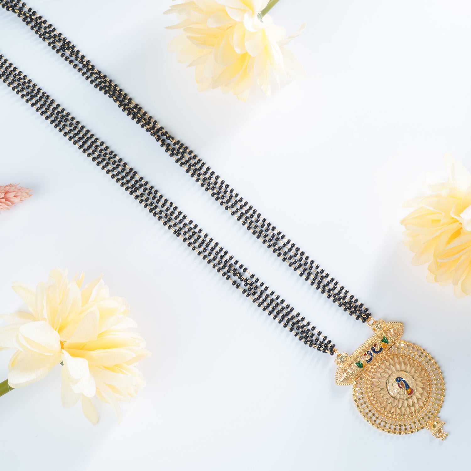 24" Inch 4 Padri Meena Peacock (Medium Pendant)