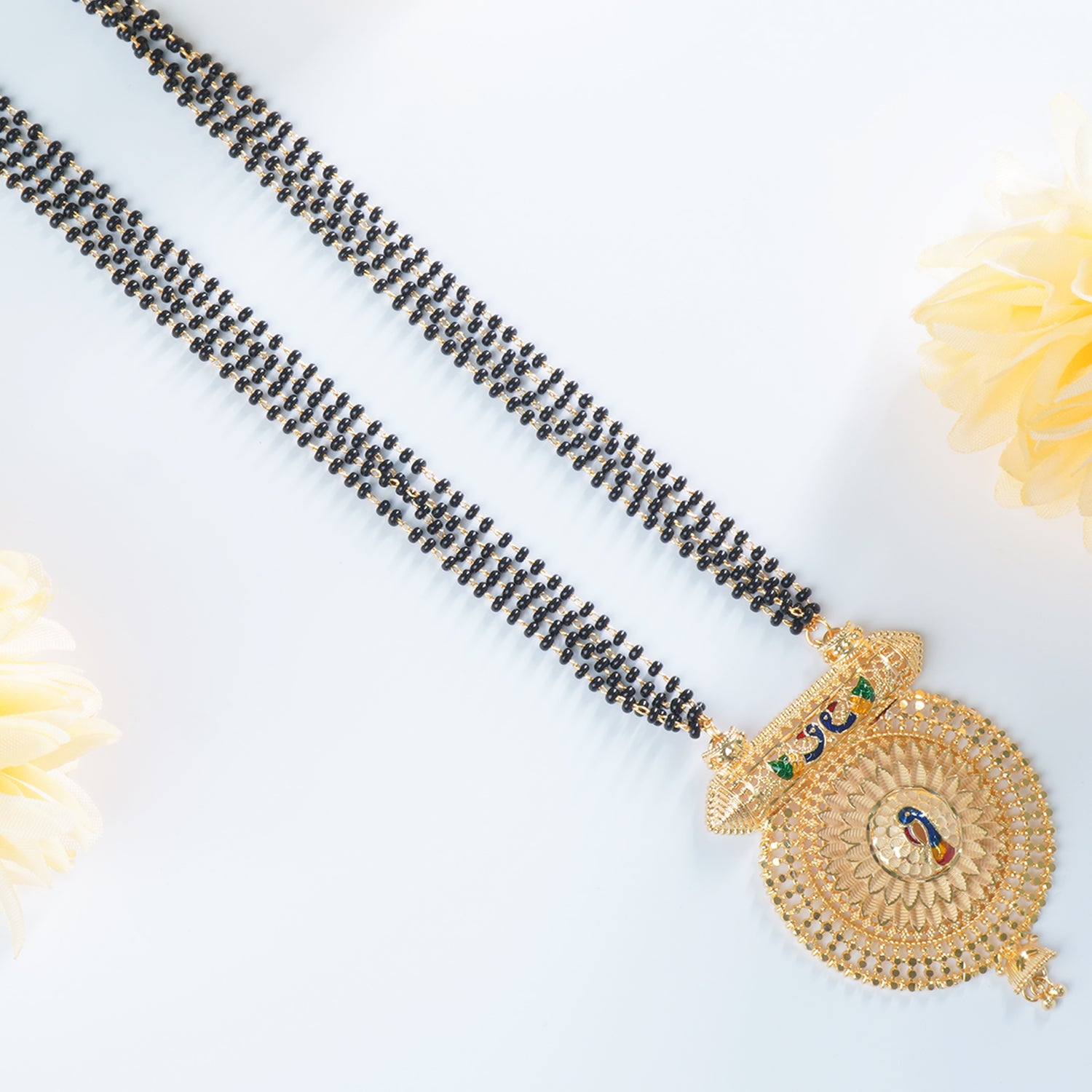 24" Inch 4 Padri Meena Peacock (Medium Pendant)