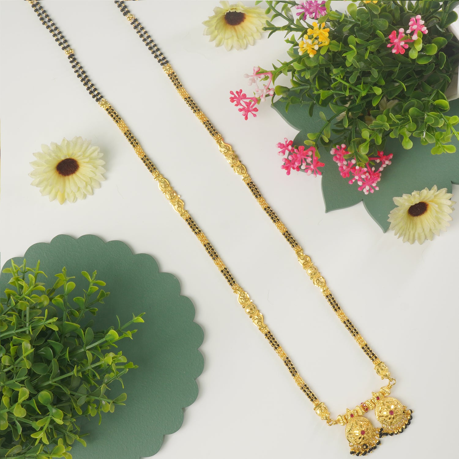 Buy Online 30 Inch One Gram Mangalsutra Design Fancy Vati Design