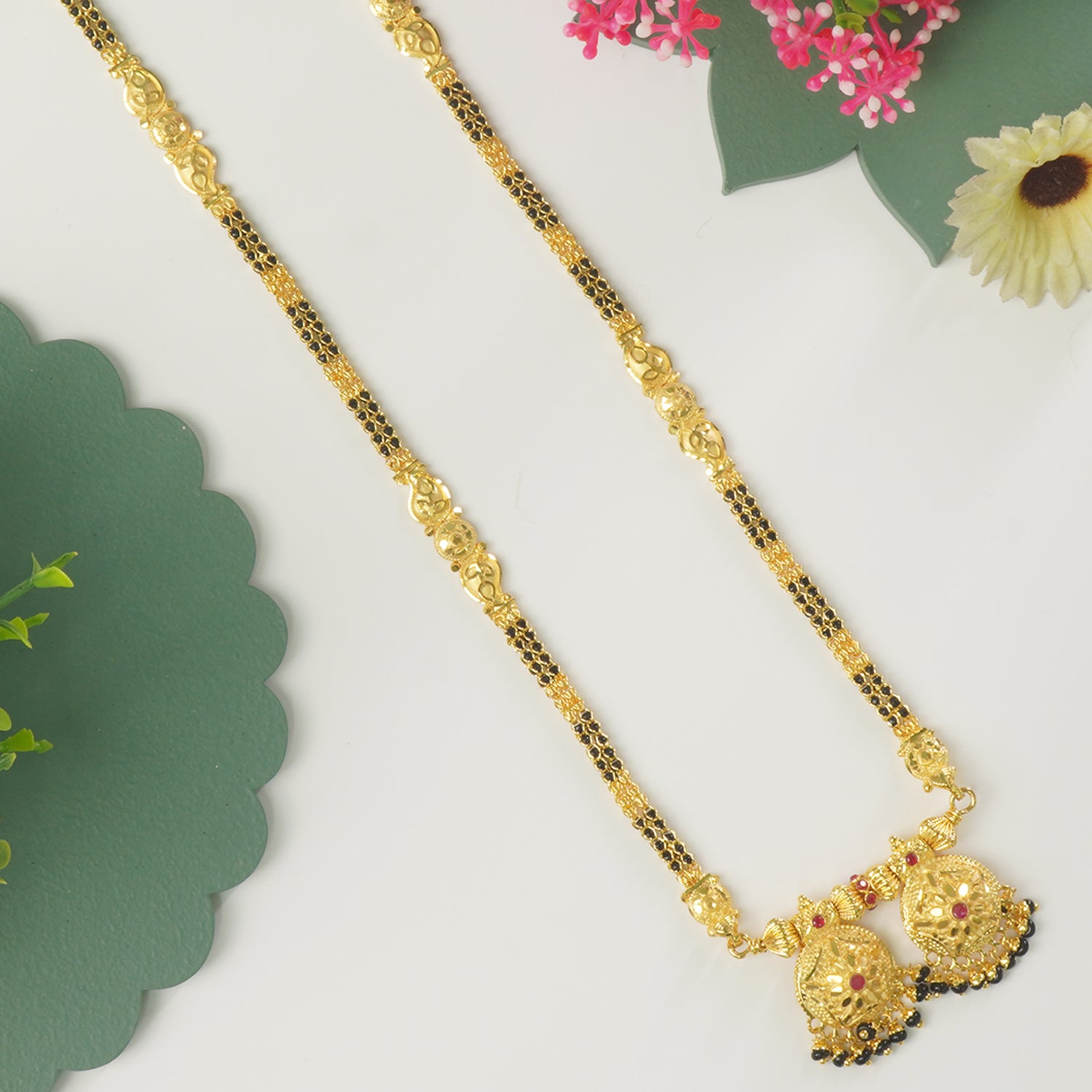 Buy Online 30 Inch One Gram Mangalsutra Design Fancy Vati Design