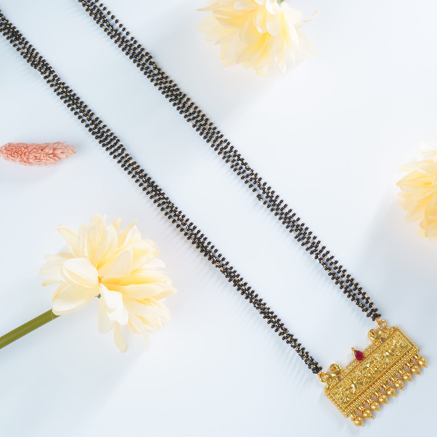 24" Inch 4 Padri Mangalsutra KirthiMukh Pendant