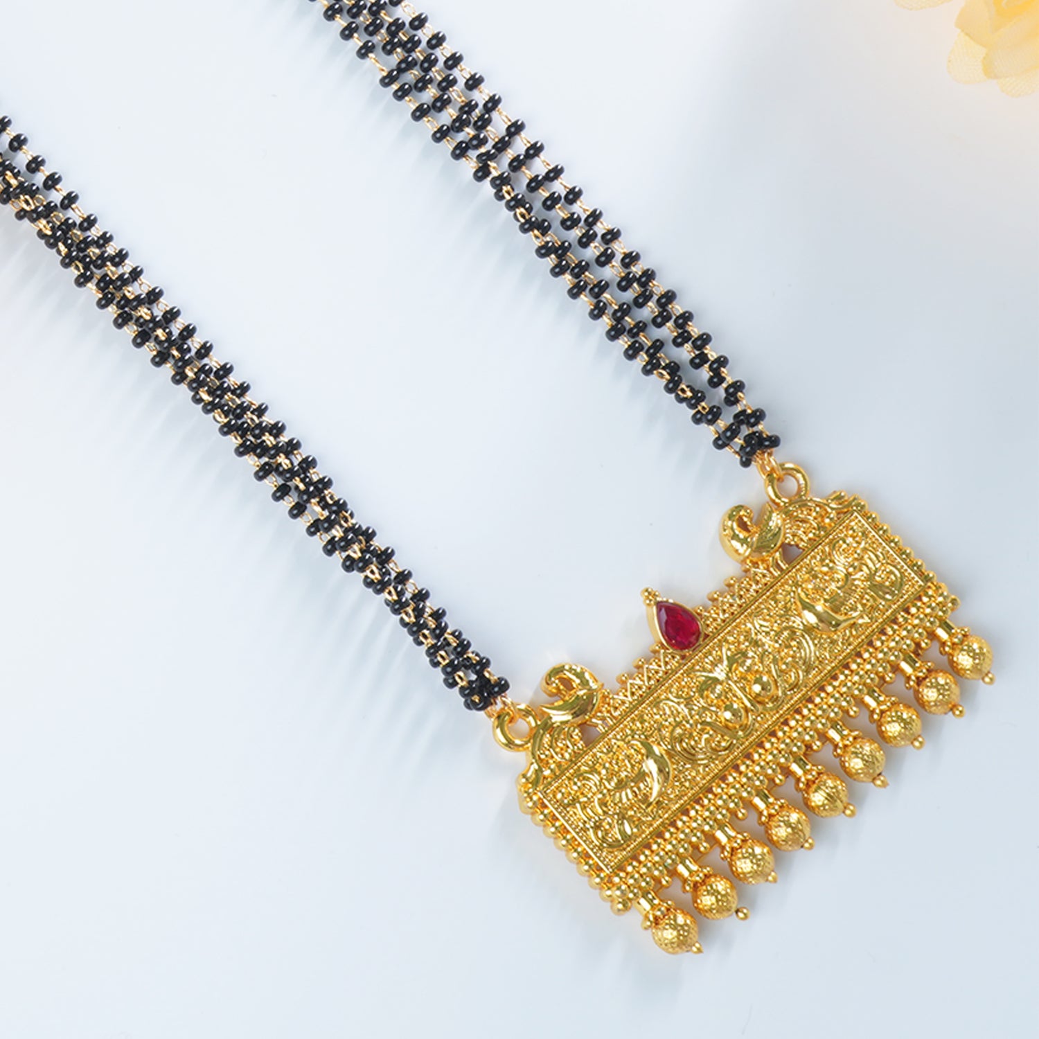 24" Inch 4 Padri Mangalsutra KirthiMukh Pendant