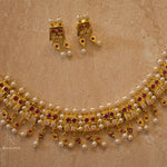 Moti Haar 4 square peti with earrings