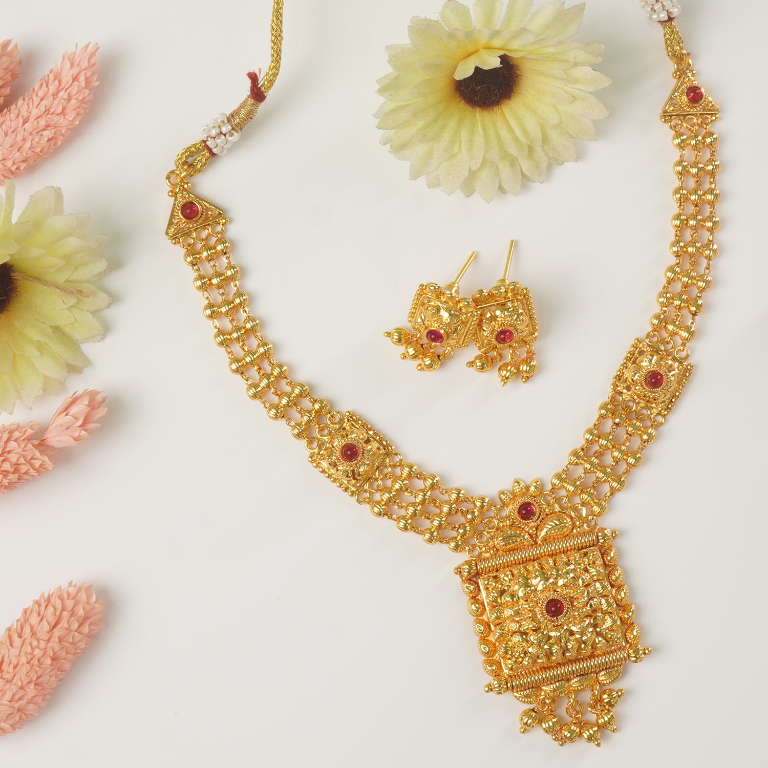 Shop Online One Gram Gold Plated Necklace Designs In India
