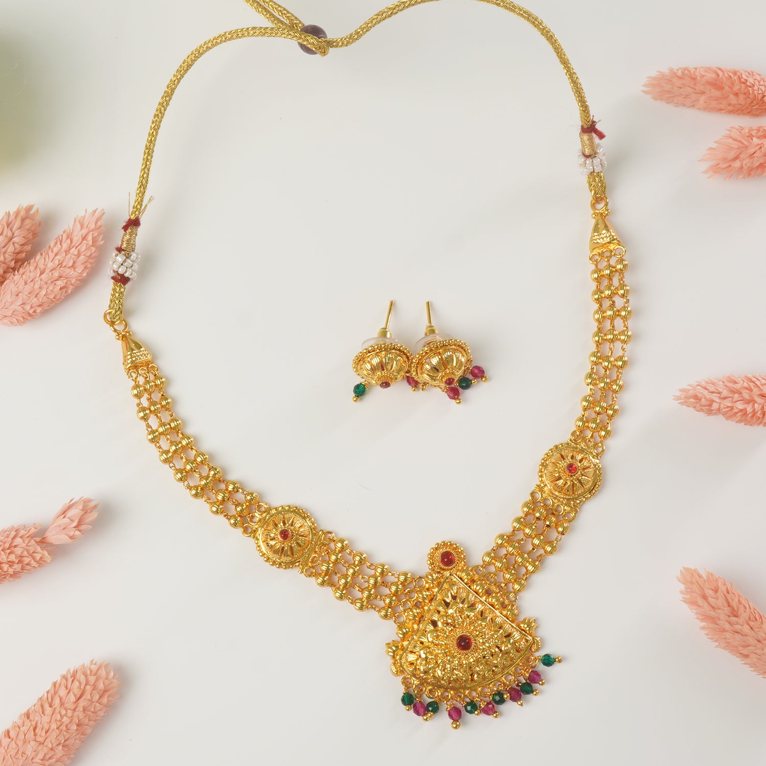Buy Online One Gram Gold Plated Necklace Design