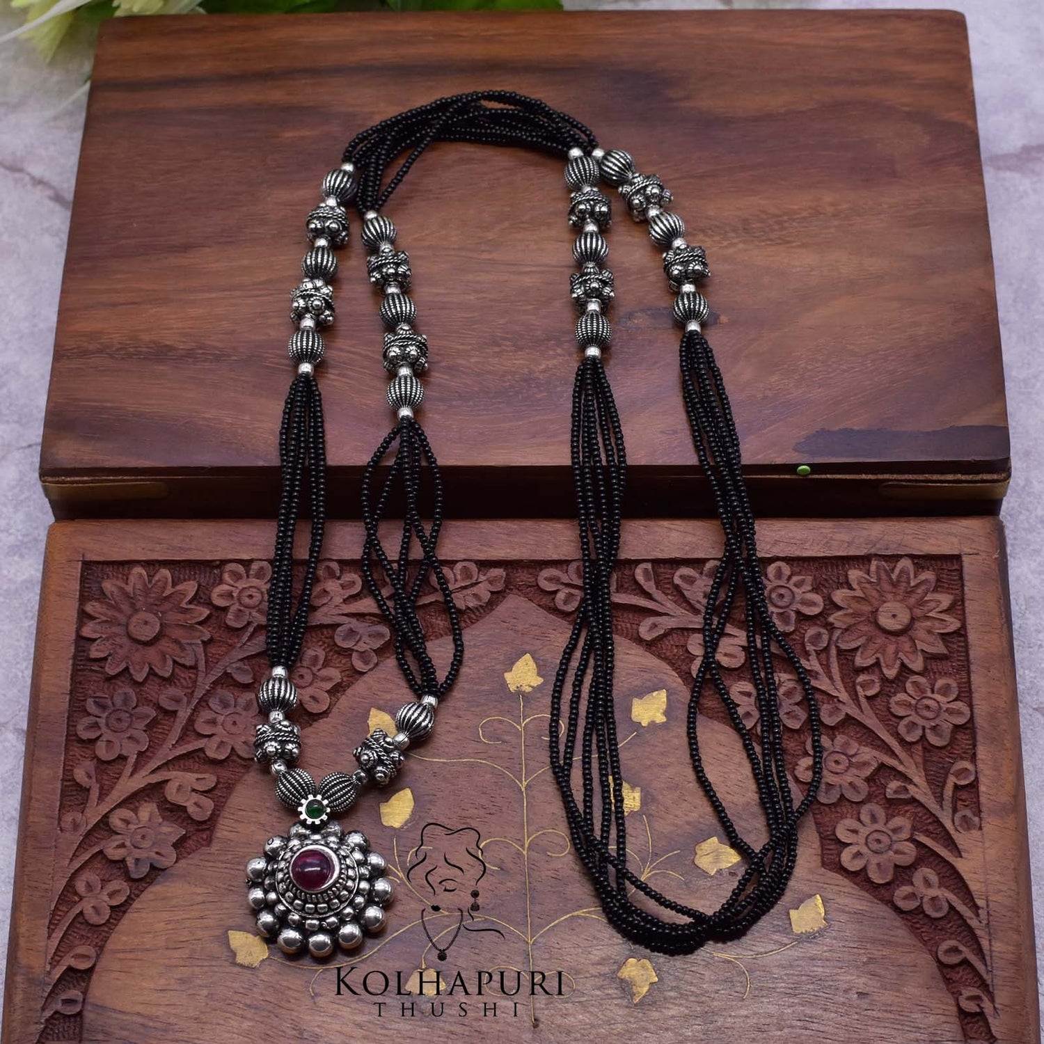 Oxidized long manchali 3 step saaj pendal