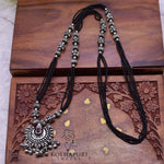 Oxidized long manchali ghugroo chand pendal