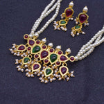 Pota tanmani moti haar with earrings