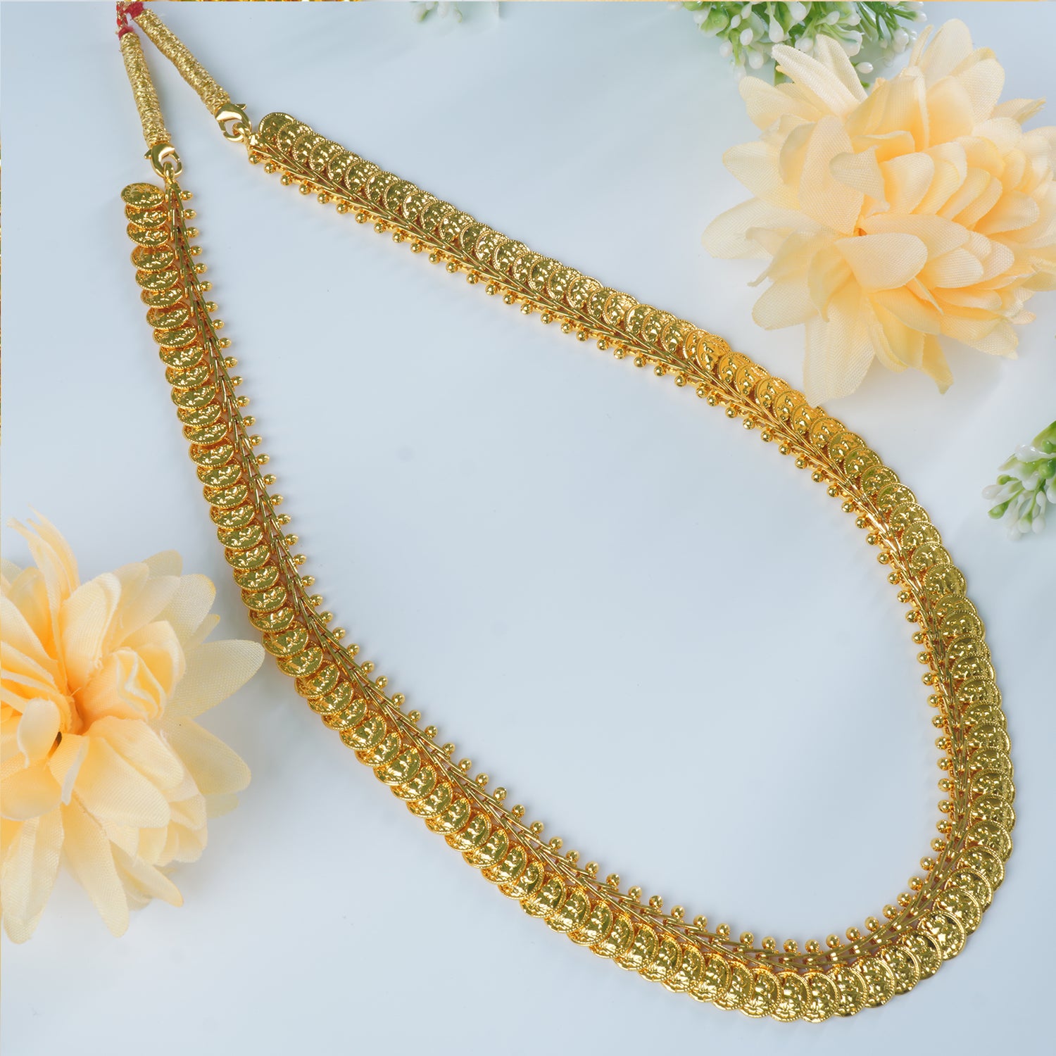 18 Inch Laxmi Coin Haar | Gold Plated kasu haram design