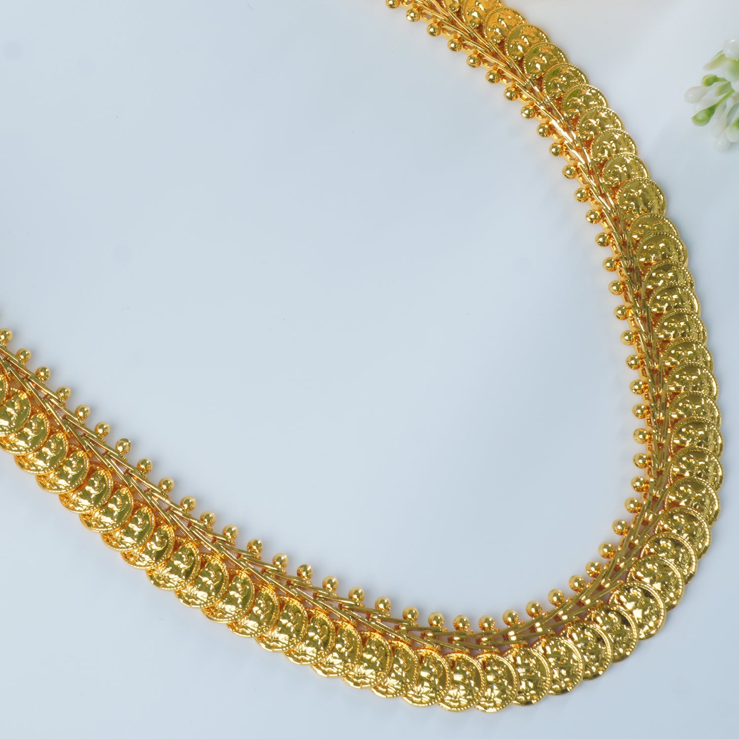 18 Inch Laxmi Coin Haar | Gold Plated kasu haram design