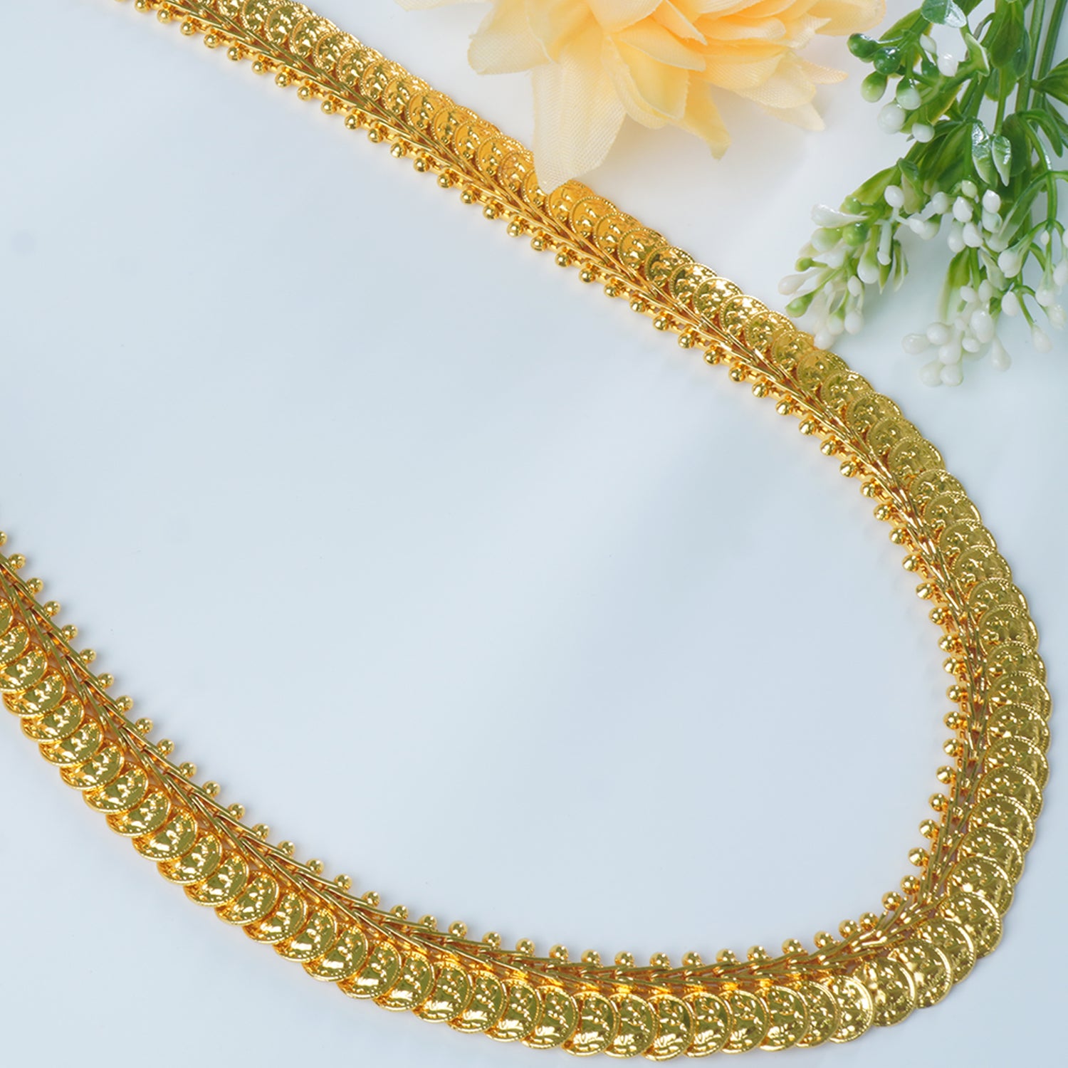 24 Inch Laxmi Coin Haar | Gold Plated kasu haram design