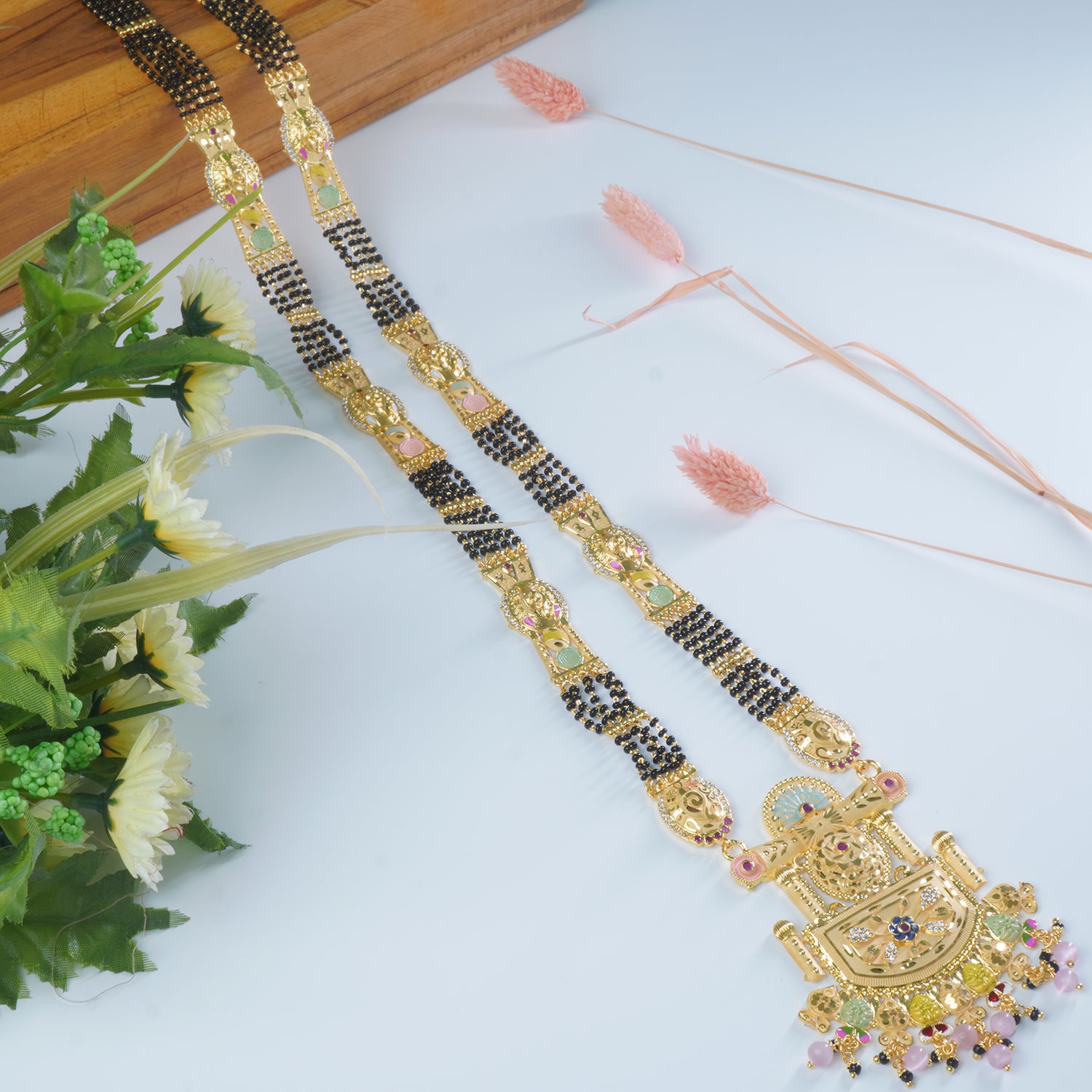 42 Inches Big Size Pendant Shop Online Premium Rajwadi Mangalsutra In Gold Plated