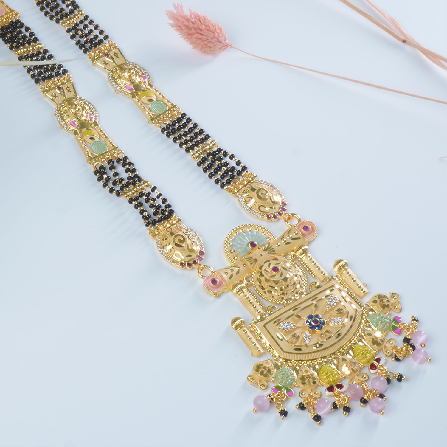 42 Inches Big Size Pendant Shop Online Premium Rajwadi Mangalsutra In Gold Plated