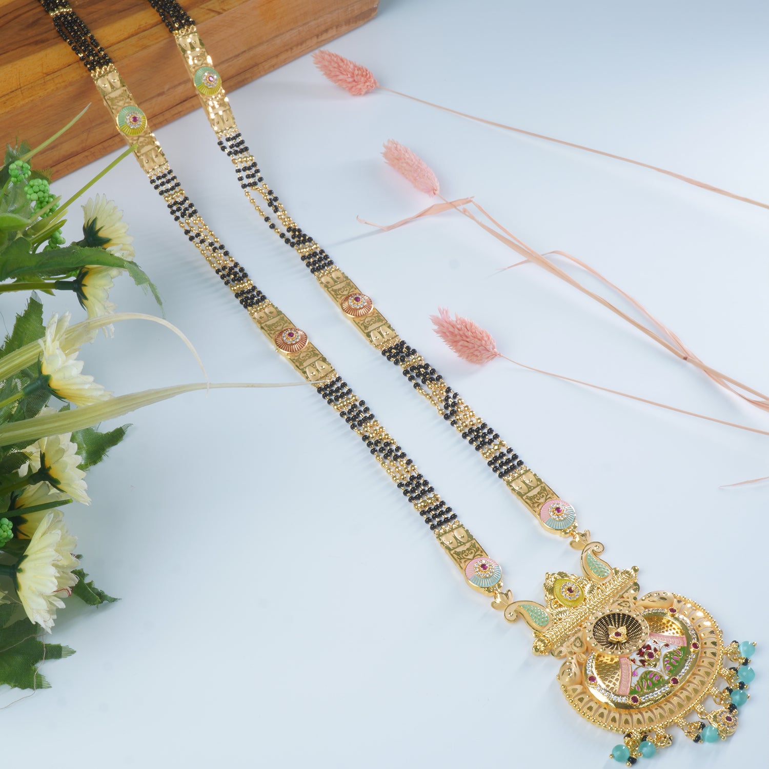 42 Inches Big Size Pendant Shop Online Premium Rajwadi Mangalsutra In Gold Plated