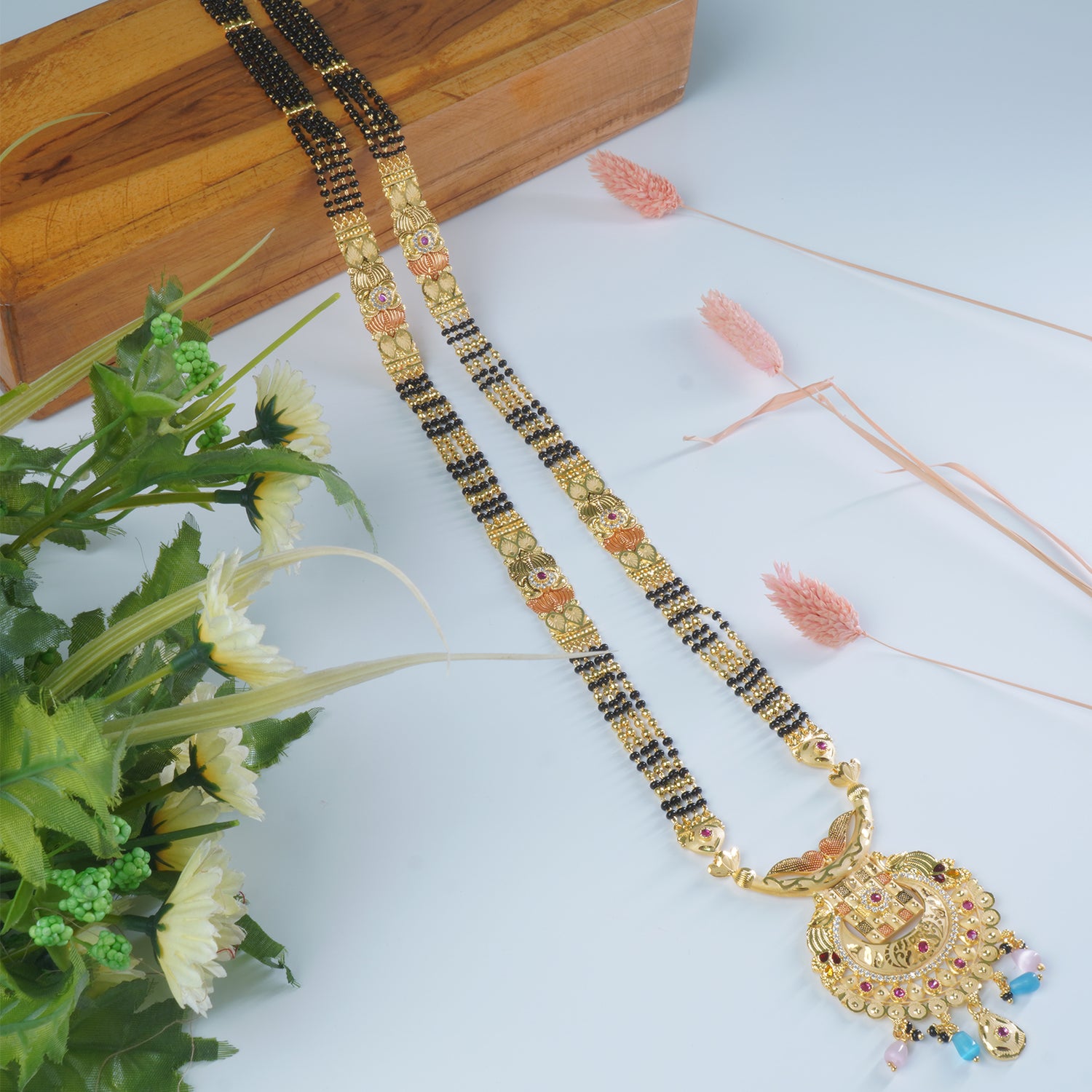 36 Inches Shop Online Premium Rajwadi Mangalsutra In Gold Plating