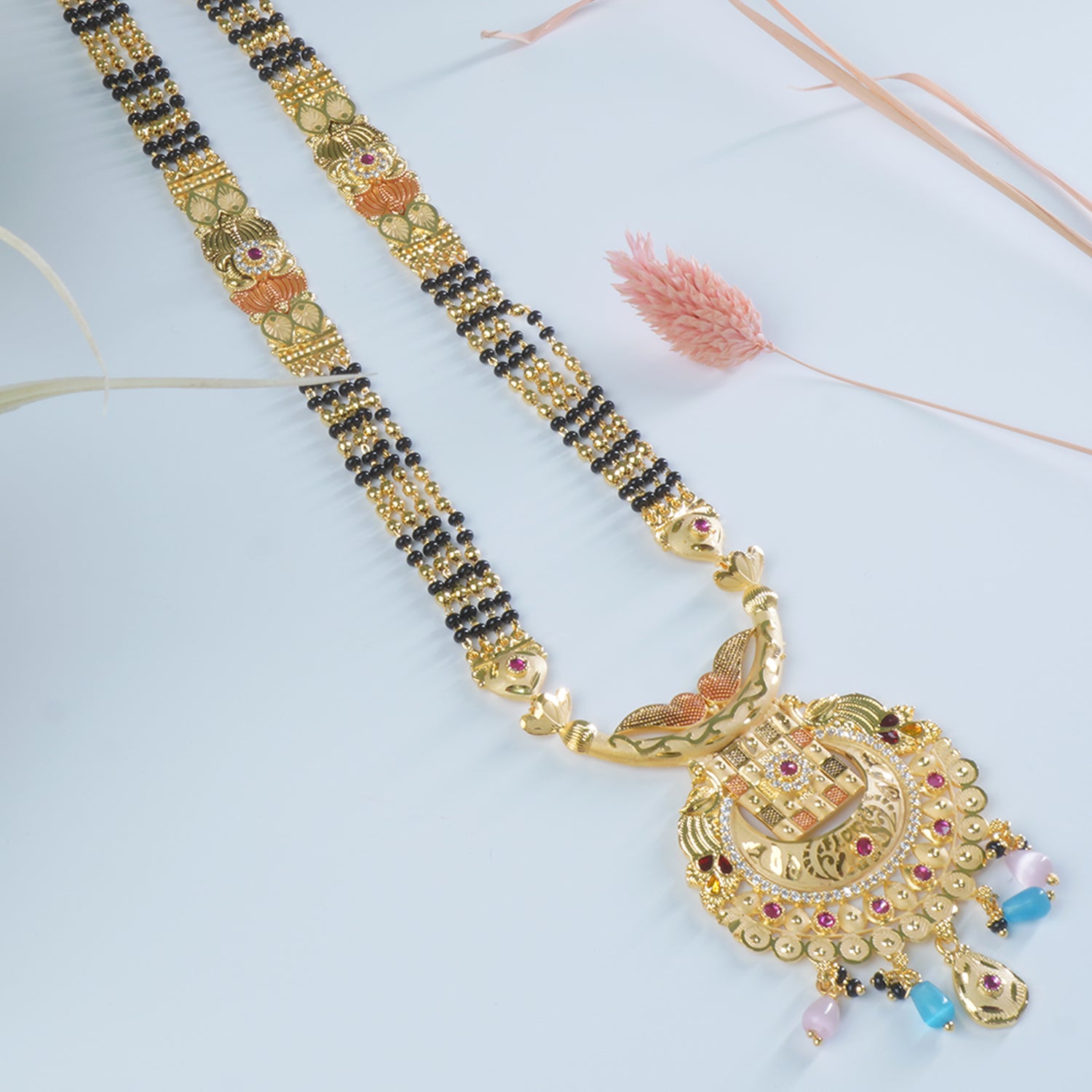 36 Inches Shop Online Premium Rajwadi Mangalsutra In Gold Plating