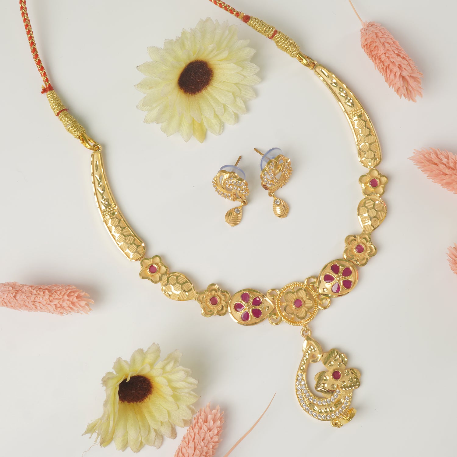 Buy And Shop Online Forming Fancy Haar Designs With Earrings