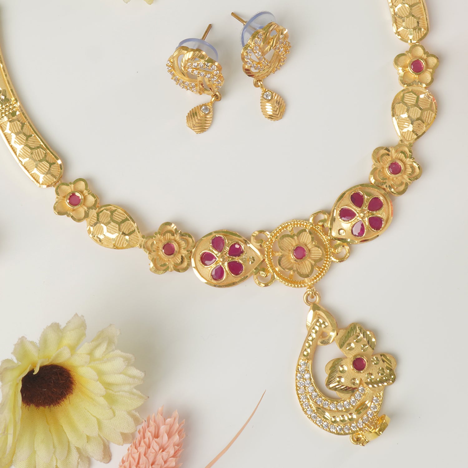 Buy And Shop Online Forming Fancy Haar Designs With Earrings