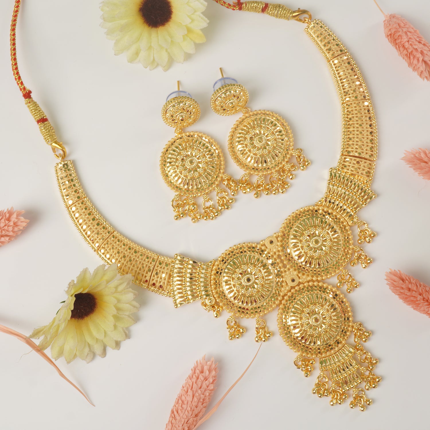 Buy And Shop Online Forming Rani Haar Design With Earrings