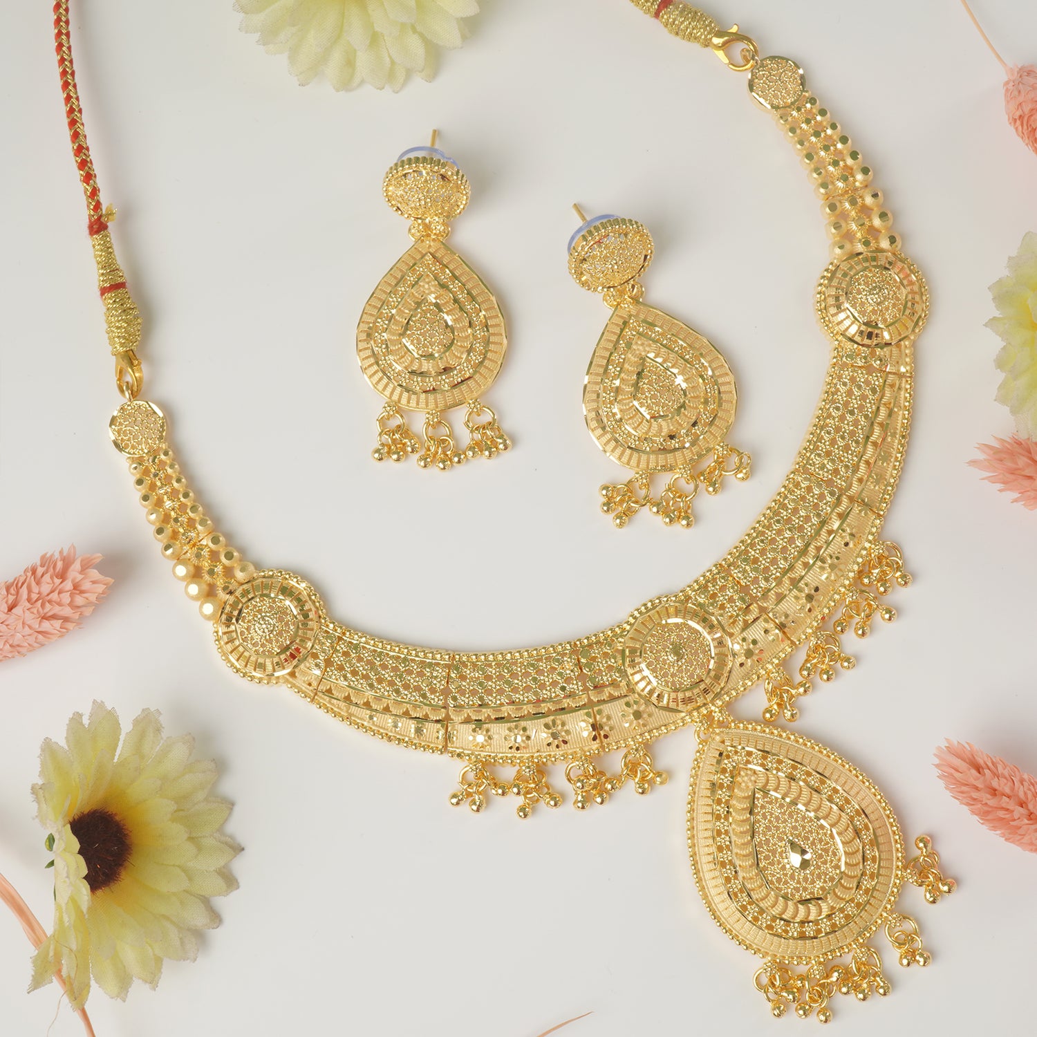 Buy Online Forming Rani Haar Design With Earrings