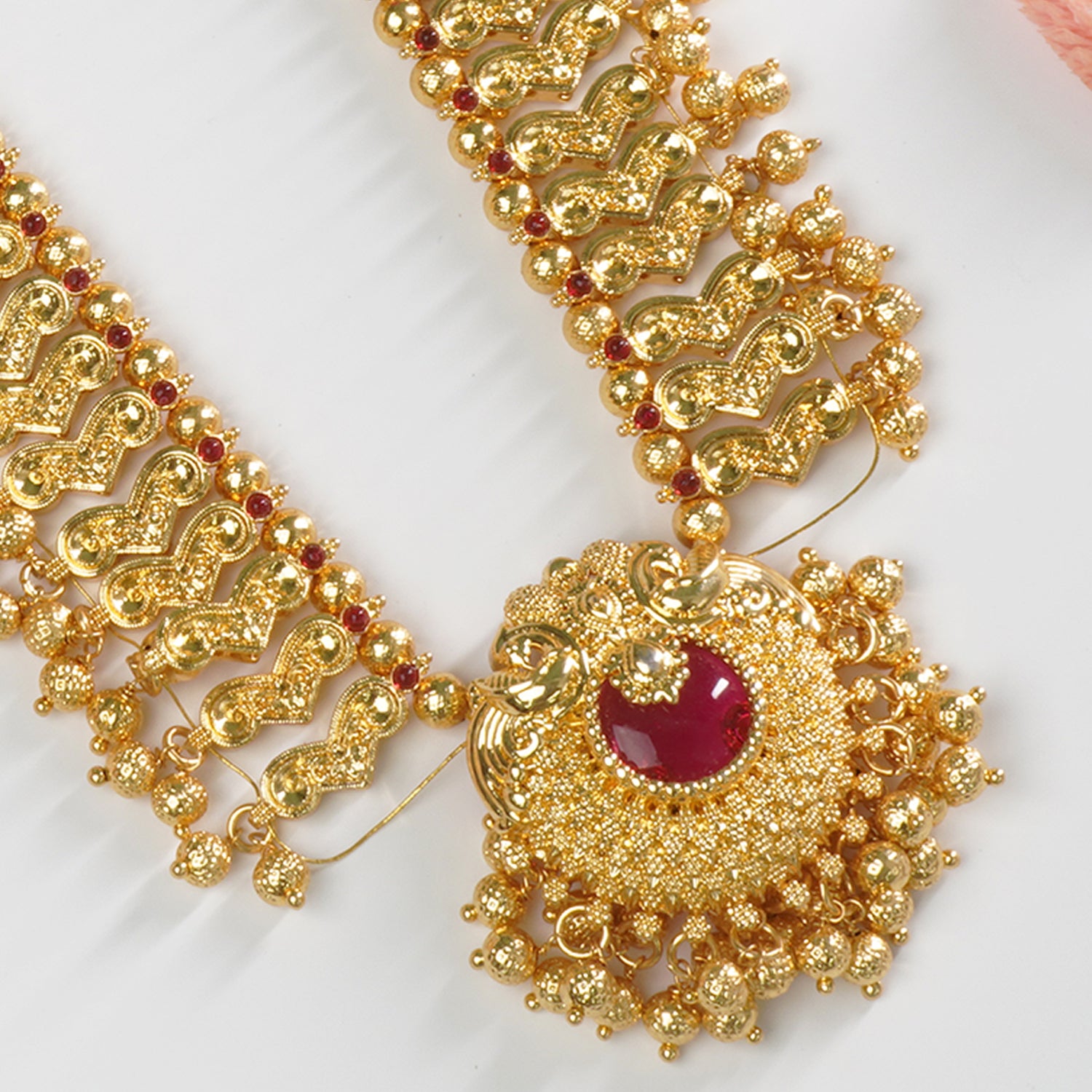 Premium Handmade Gold Plated Kolhapuri Saaj Necklace Design From Maharahstra
