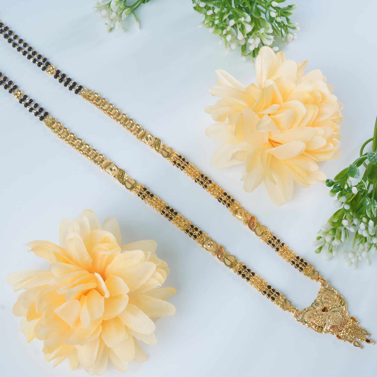 18 Inches Forming Gold Plated Short Mangalsutra Designs at affordable price