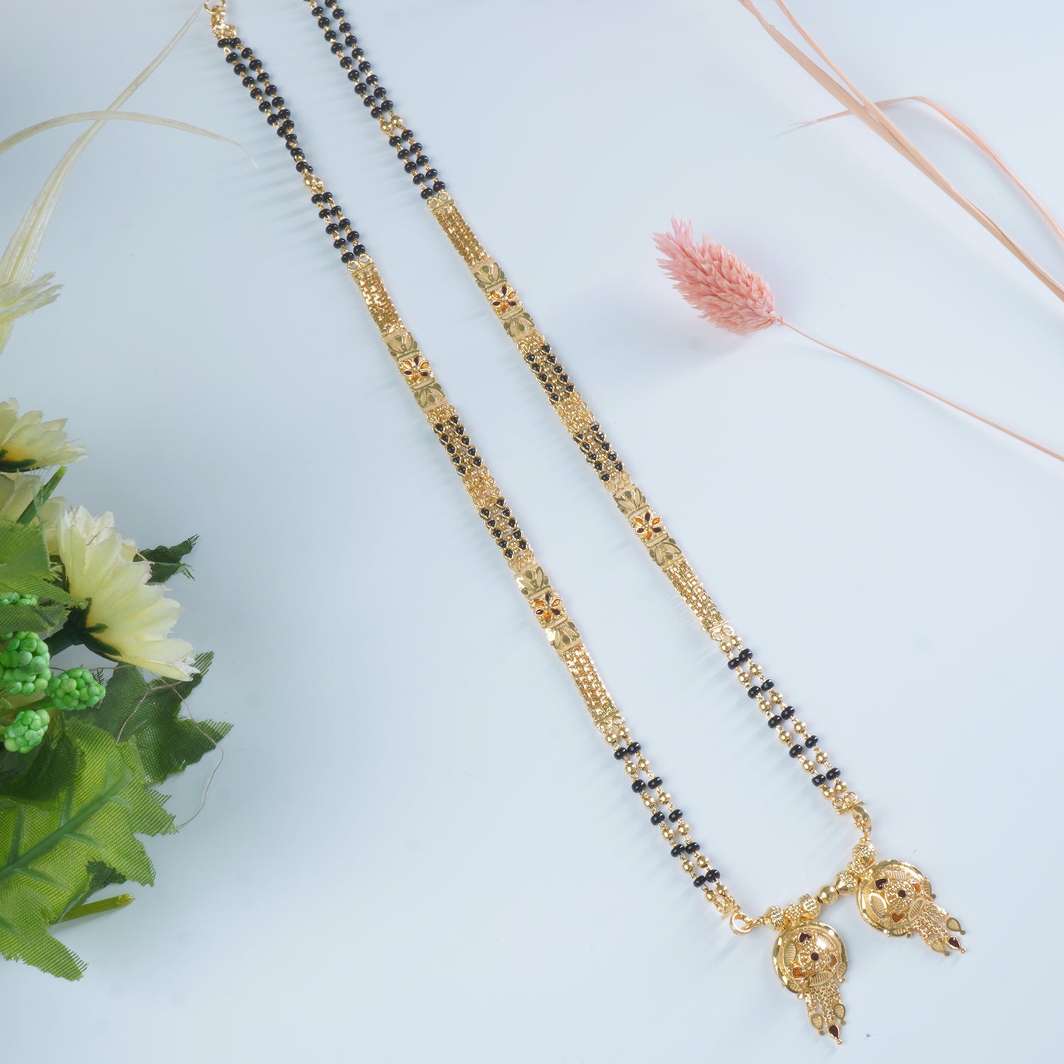 Buy Online 18 Inches Forming Gold Plated Short Mangalsutra Designs at affordable prices