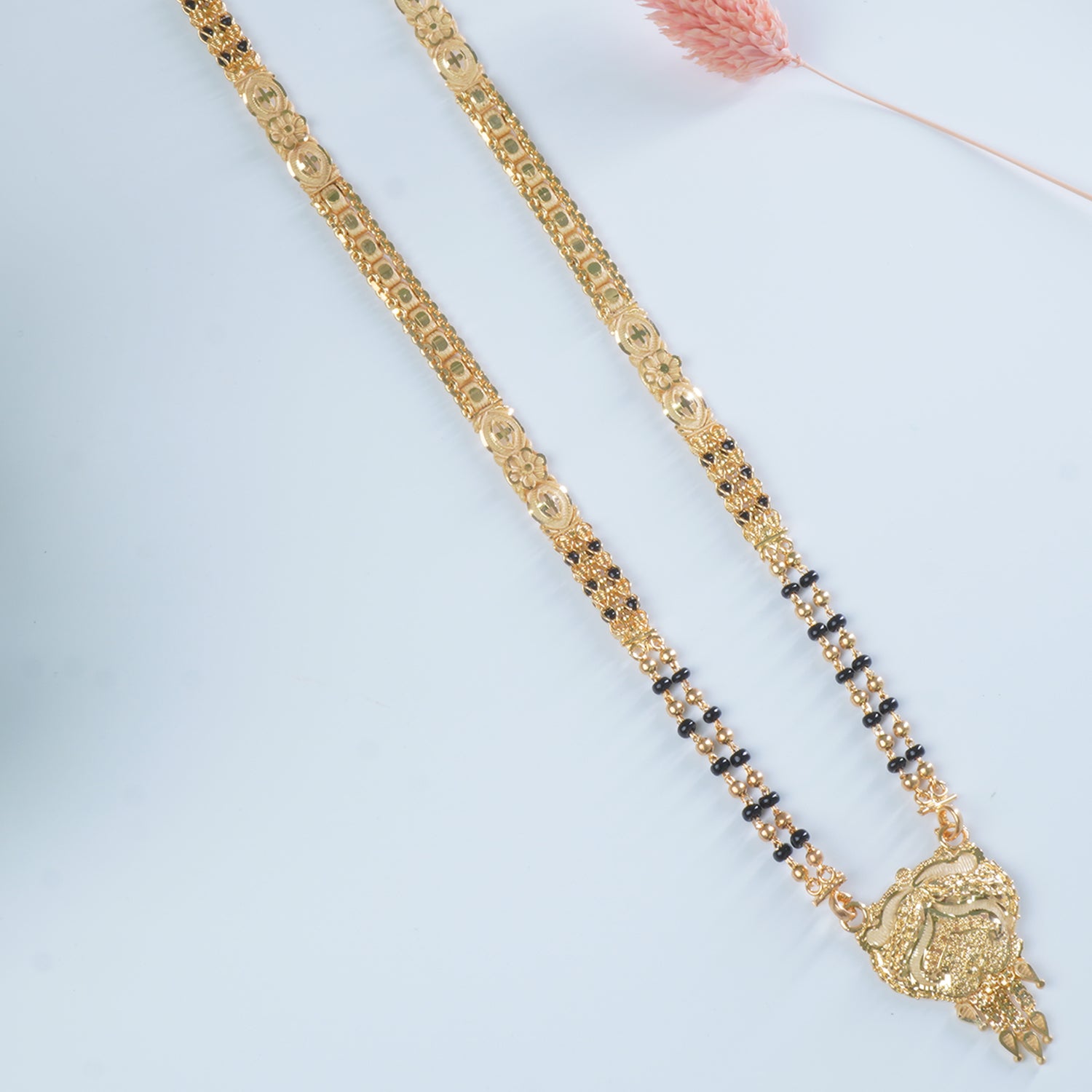 Buy Online 18 Inches Forming Gold Plated Short Mangalsutra Designs at affordable prices