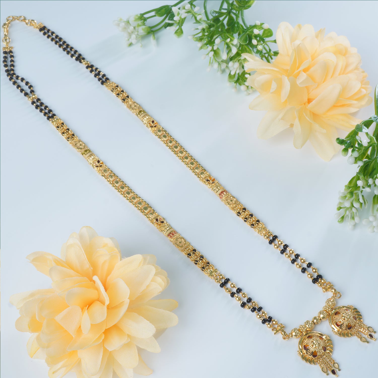 18 Inches Forming Gold Plated Short Mangalsutra Designs at affordable prices