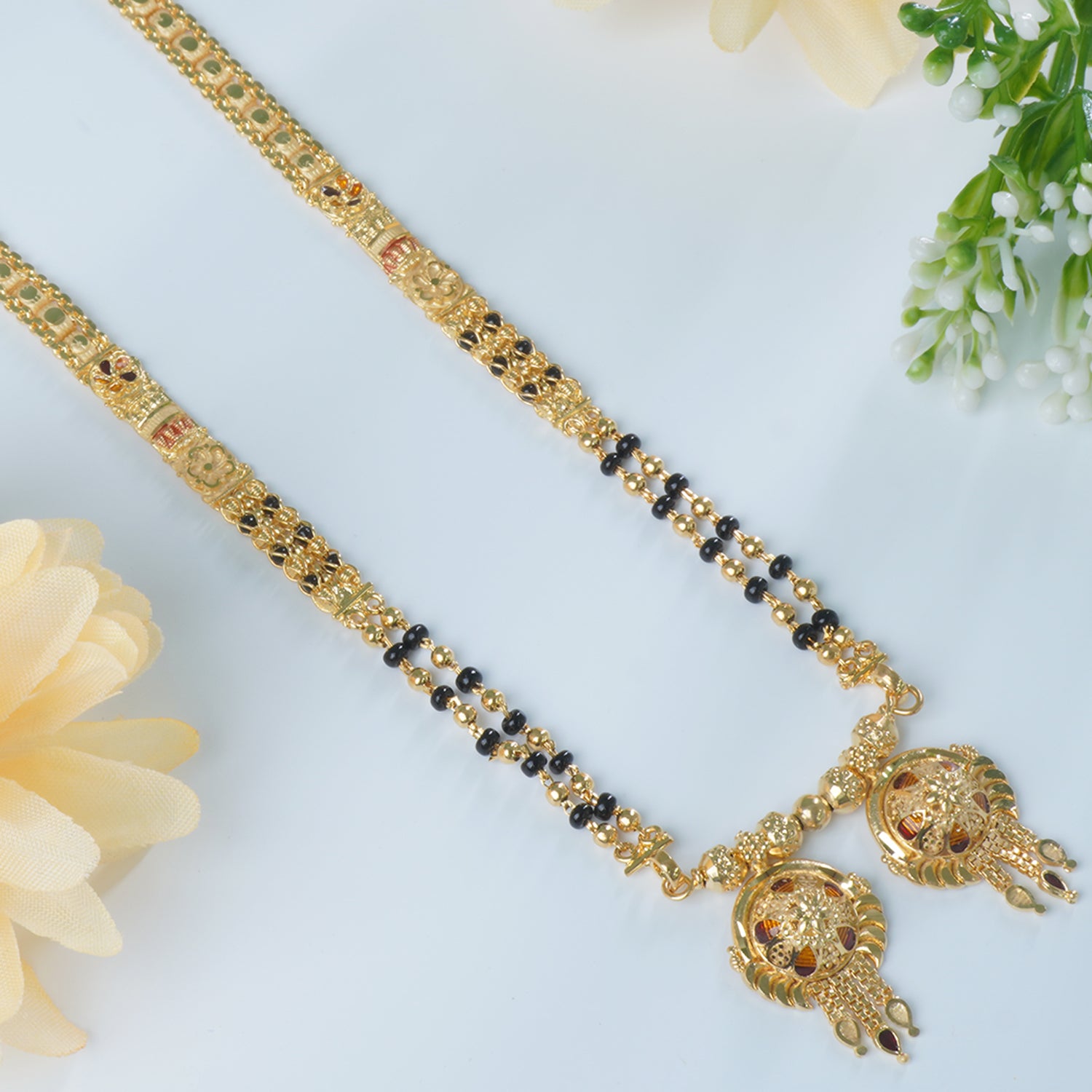 18 Inches Forming Gold Plated Short Mangalsutra Designs at affordable prices
