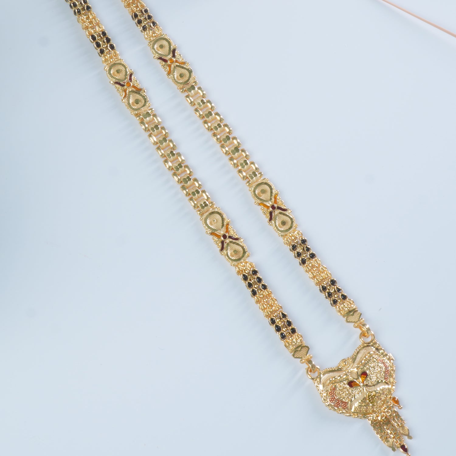 18 Inches Forming Gold Plated Short Mangalsutra Designs Online