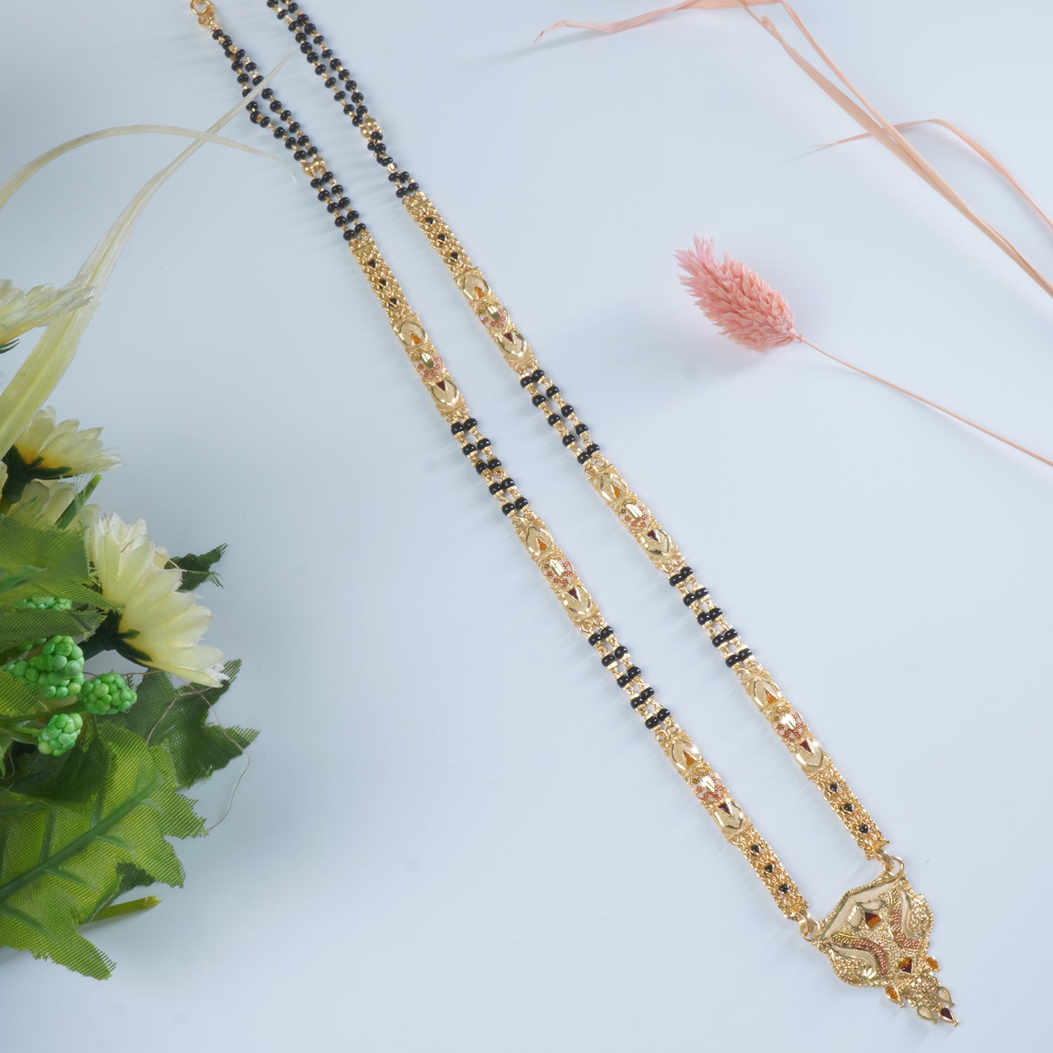 Buy Online 18 Inches Forming Gold Plated Short Mangalsutra Designs