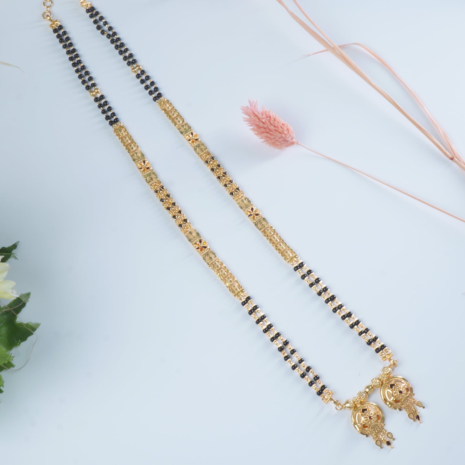 Buy Online 18 Inches Forming Gold Plated Short Mangalsutra Designs at affordable prices