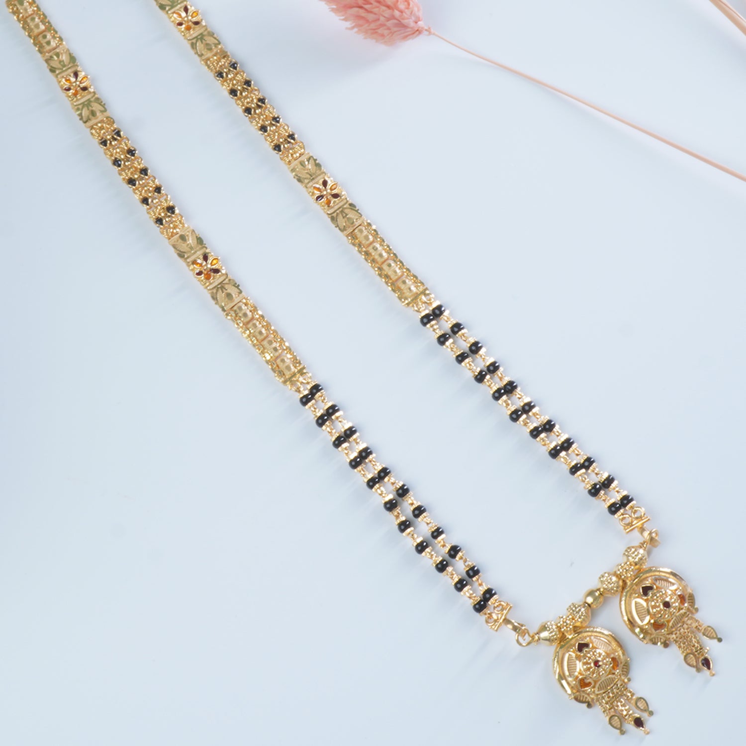 Buy Online 18 Inches Forming Gold Plated Short Mangalsutra Designs at affordable prices