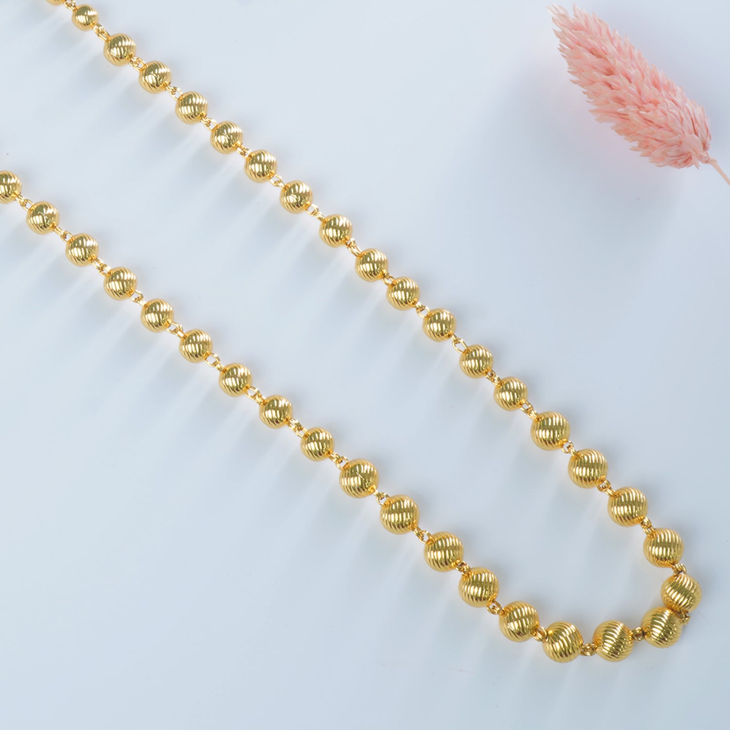 Gold Plated Nakshi Mani Mala Design