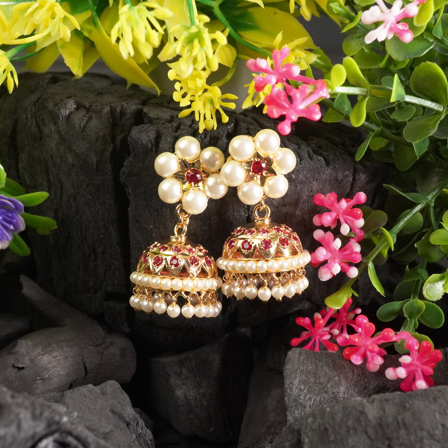 Gold plated Bada Kudi Jhumkis