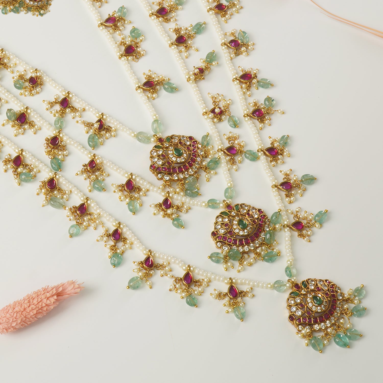 Shop Online Premium Gold Plated Long Moti Haar Design