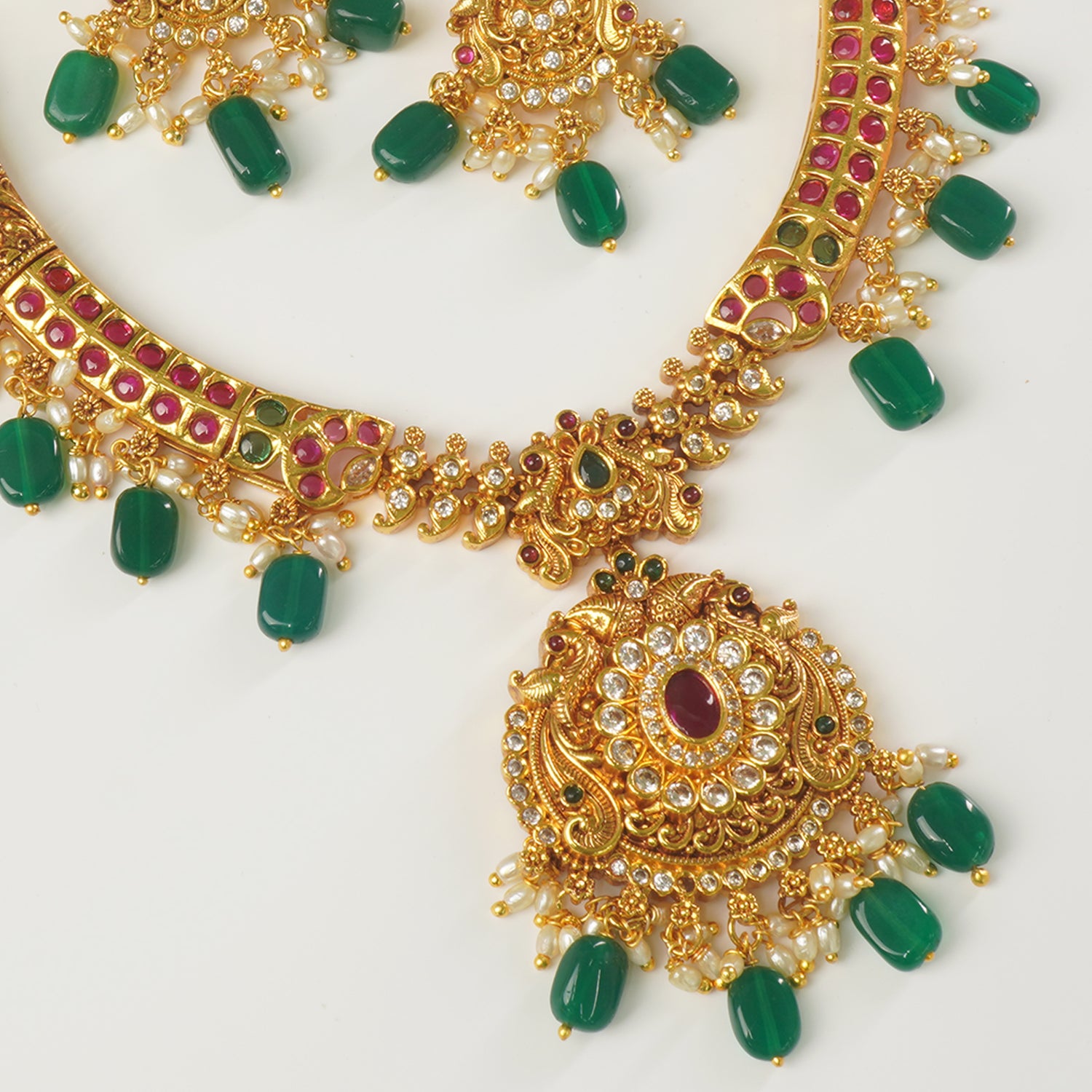 Shop Online Premium Gold Plated South Indian Nagas Necklace Designs