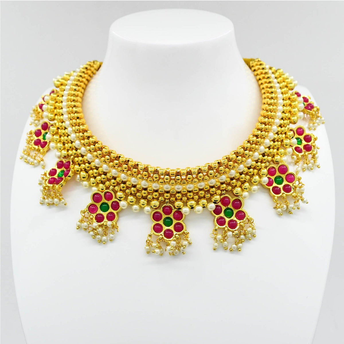 Thushi Patta Necklace Moti